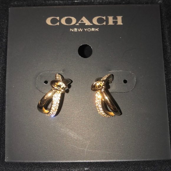 Coach Criss Cross Huggie Earring - Picture 2 of 4